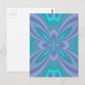 Blaue Schmetterlinge Abstrakt Postkarte (Vorne/Hinten)