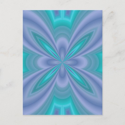 Blaue Schmetterlinge Abstrakt Postkarte (Vorderseite)