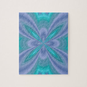 Blaue Schmetterlinge Abstrakt Puzzle