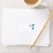 Blaue Schmetterlinge Adressaufkleber (Insitu)