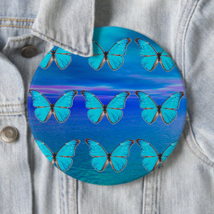 Blaue Schmetterlinge Anstecknadel