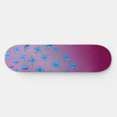 Blaue Schmetterlinge auf der Moonlight Skateboard (Horizontal)