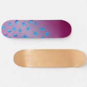 Blaue Schmetterlinge auf der Moonlight Skateboard (Horizontal)