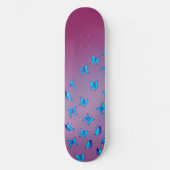Blaue Schmetterlinge auf der Moonlight Skateboard (Vorderseite)