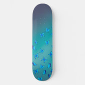 Blaue Schmetterlinge auf der Moonlight Skateboard (Vorderseite)