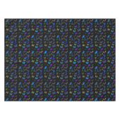 Blaue Schmetterlinge auf schwarz Tischdecke (Vorderseite (Horizontal))