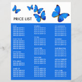 Blaue Schmetterlinge, Beautician, Schönheitssalon  Flyer (Hinten)