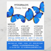 Blaue Schmetterlinge, Beautician, Schönheitssalon  Flyer (Vorne)