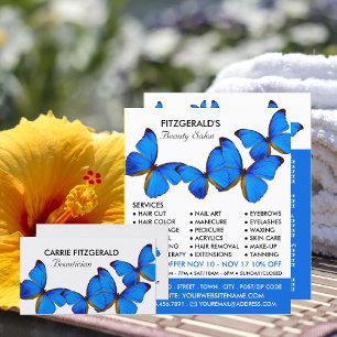 Blaue Schmetterlinge, Beautician, Schönheitssalon  Flyer