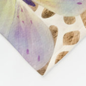 Blaue Schmetterlinge Bio braunes Tiermuster Fleecedecke (Ecke)