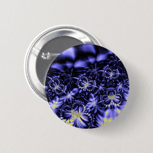Blaue Schmetterlinge Button (Vorne & Hinten)