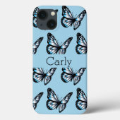 Blaue Schmetterlinge Case-Mate iPhone Hülle (Rückseite)