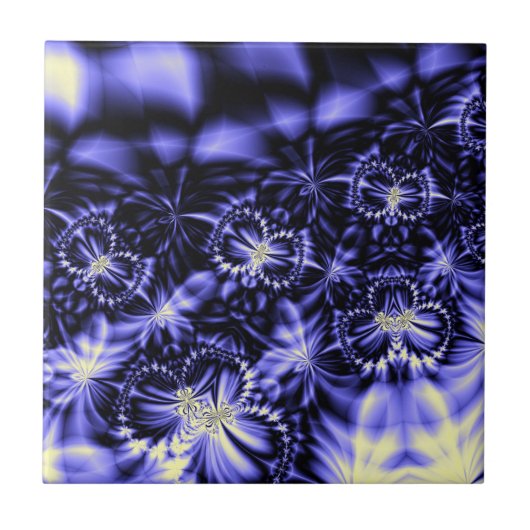 Blaue Schmetterlinge Fliese (Vorderseite)