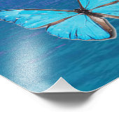 Blaue Schmetterlinge Fotodruck (Ecke)