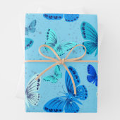 Blaue Schmetterlinge Geschenkpapier Set (Beispiel)