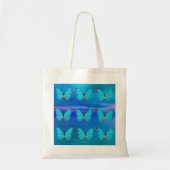 Blaue Schmetterlinge große Tote-Tasche Tragetasche (Vorne)