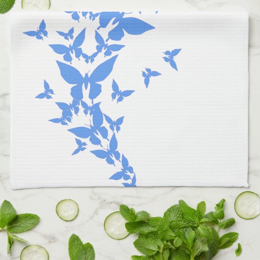 Blaue Schmetterlinge Handtuch (Gefaltet)