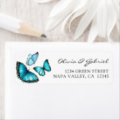 Blaue Schmetterlinge Hochzeitadresse (Insitu)
