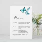 Blaue Schmetterlinge in Aquarellfarbe. Stilvolles  (Stehend Vorderseite)