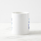 Blaue Schmetterlinge in Punkten Kaffeetasse (Mittel)