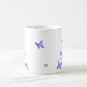 Blaue Schmetterlinge Kaffeetasse (Mittel)