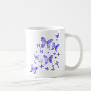 Blaue Schmetterlinge Kaffeetasse