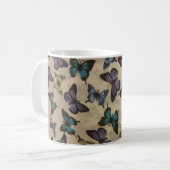 Blaue Schmetterlinge Kaffeetasse (Vorderseite Links)
