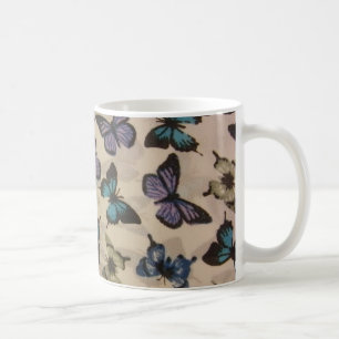 Blaue Schmetterlinge Kaffeetasse