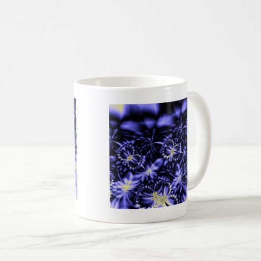 Blaue Schmetterlinge Kaffeetasse (VorderseiteRechts)