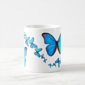 Blaue Schmetterlinge Kaffeetasse (Mittel)