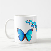 Blaue Schmetterlinge Kaffeetasse (Links)
