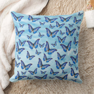 Blaue Schmetterlinge Kissen