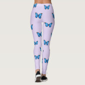 Blaue Schmetterlinge Leggings (Rückseite)