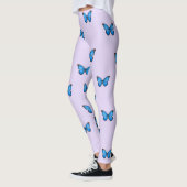 Blaue Schmetterlinge Leggings (Links)