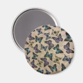 Blaue Schmetterlinge Magnet (Vorderseite/Rückseite)