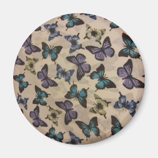 Blaue Schmetterlinge Magnet (Vorne)