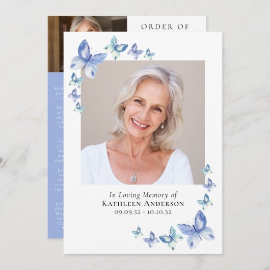 Blaue Schmetterlinge | Memorial Programm (Vorne/Hinten)