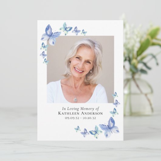 Blaue Schmetterlinge | Memorial Programm (Stehend Vorderseite)