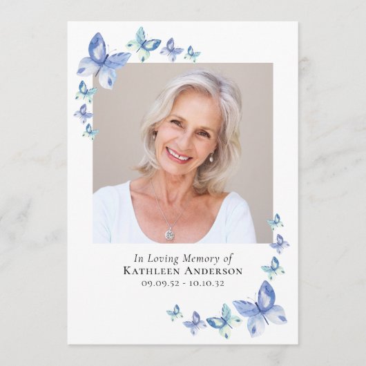 Blaue Schmetterlinge | Memorial Programm (Vorderseite)