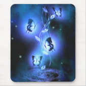 Blaue Schmetterlinge Mousepad (Vorne)