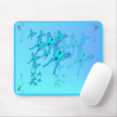Blaue Schmetterlinge Mousepad (Mit Mouse)
