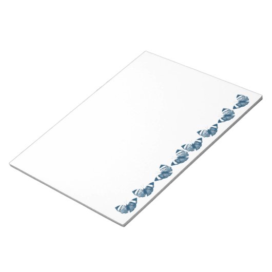 Blaue Schmetterlinge Notizblock (angewinkelt)