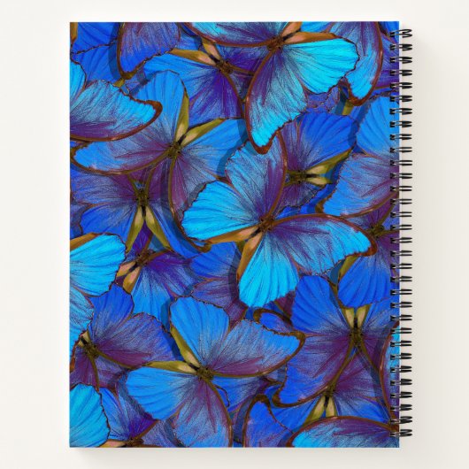 Blaue Schmetterlinge Notizblock (Rückseite)