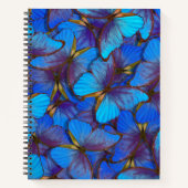 Blaue Schmetterlinge Notizblock (Vorderseite)
