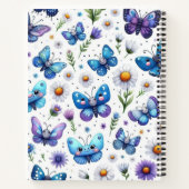 Blaue Schmetterlinge Notizblock (Rückseite)