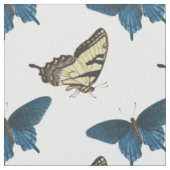 blaue Schmetterlinge Novelty Stoff (Nahaufnahme)