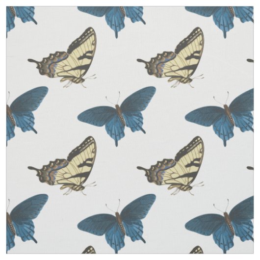 blaue Schmetterlinge Novelty Stoff (Muster)