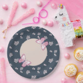 Blaue Schmetterlinge Pappteller (Party)