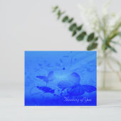 Blaue Schmetterlinge Postkarte (Stehend Vorderseite)