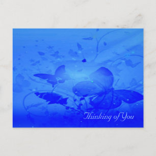 Blaue Schmetterlinge Postkarte